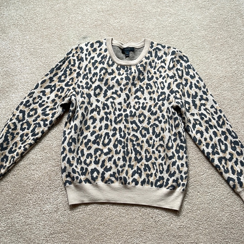J Crew Cheetah Print Sweater